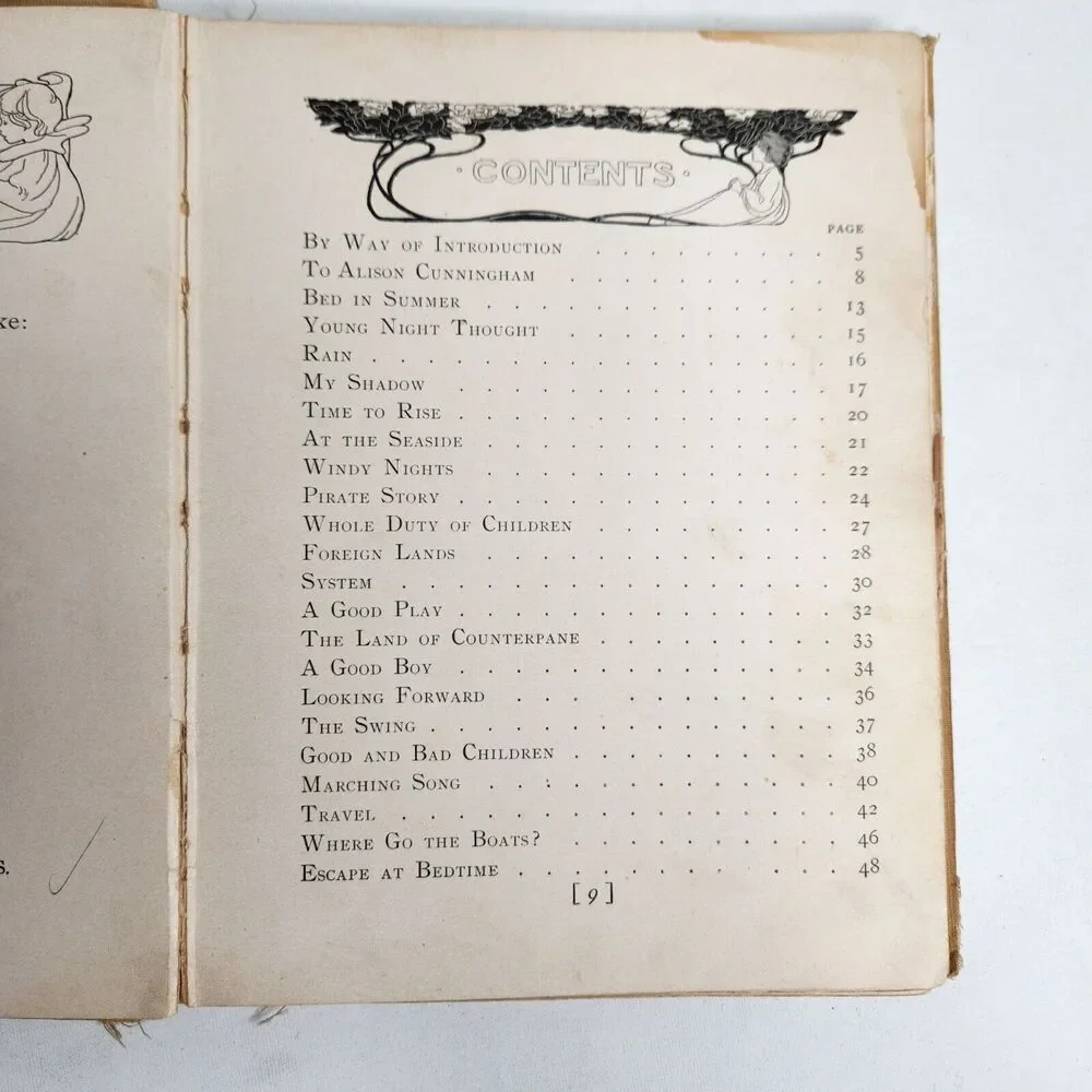 Antique 1902 A Child's Garden of Verses Robert Louis Stevenson Illustrated Book‎